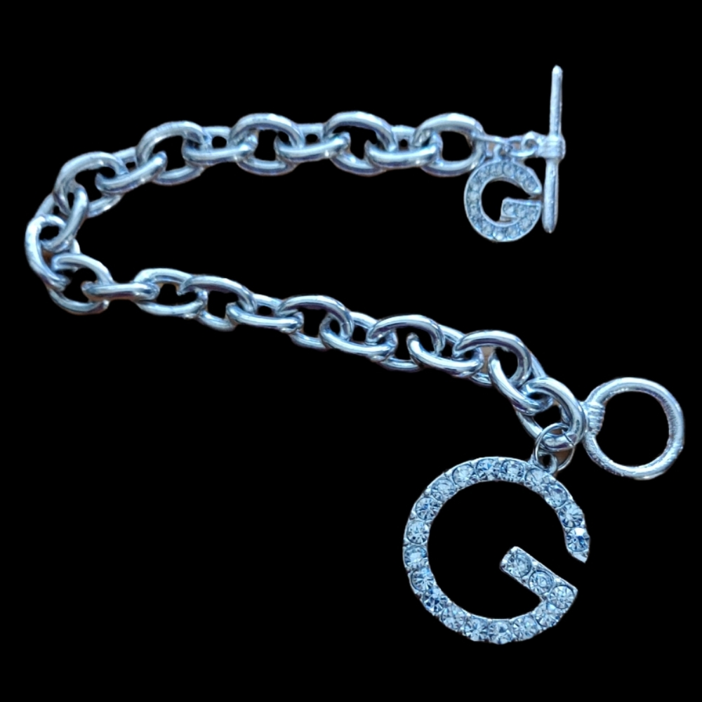 Guess Charm Bracelet Silver Tone